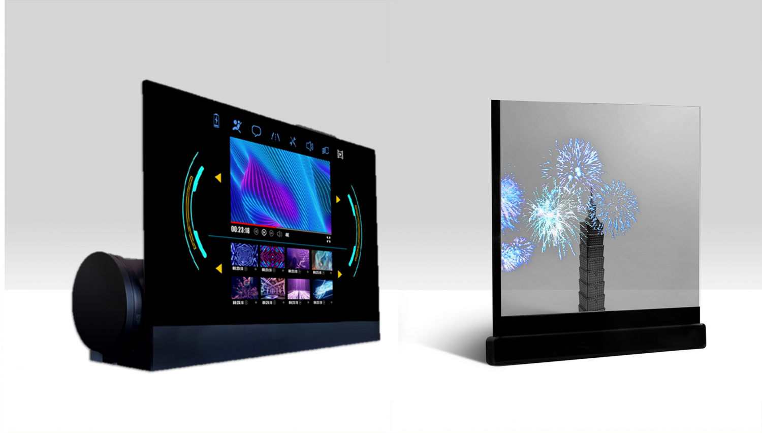 可捲式、折疊性、高透明